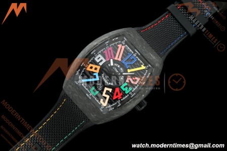 Franck Muller - Vanguard V45 Carbon Color Dream CAB/NY Black Nylon Strap ABF A2824