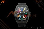Franck Muller - Vanguard V45 Carbon Color Dream CAB/NY Blk/Wht Nylon Strap ABF A2824
