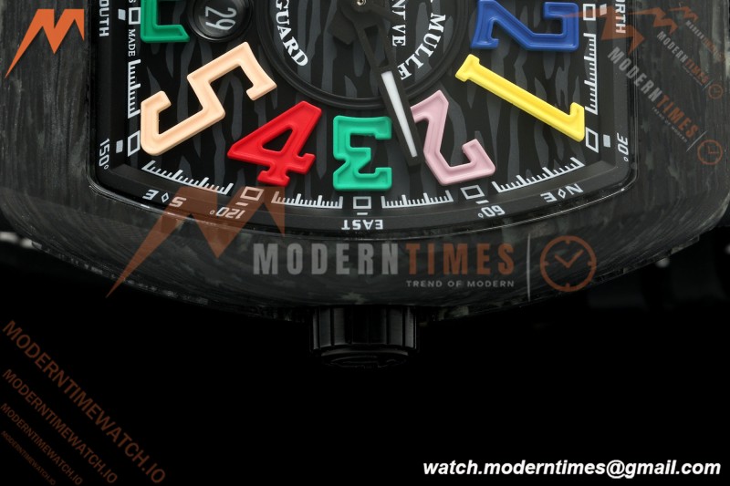 Franck Muller - Vanguard V45 Carbon Color Dream CAB/NY Blk/Wht Nylon Strap ABF A2824
