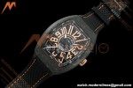 Franck Muller - Vanguard V45 Carbon RG Markers CAB/NY Blk/Wht Nylon Strap ABF A2824