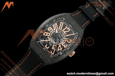 Franck Muller - Vanguard V45 Carbon RG Markers CAB/NY Blk/Wht Nylon Strap ABF A2824