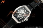 Franck Muller - Vanguard Yachting V45 Silver Dragon King Blk/Num Black Nylon Strap ABF A2824 | 프랭크 뮬러 - 뱅가드 요팅 V45 실버 드래곤 킹 블랙/넘버 블랙 나일론 스트랩 ABF A2824