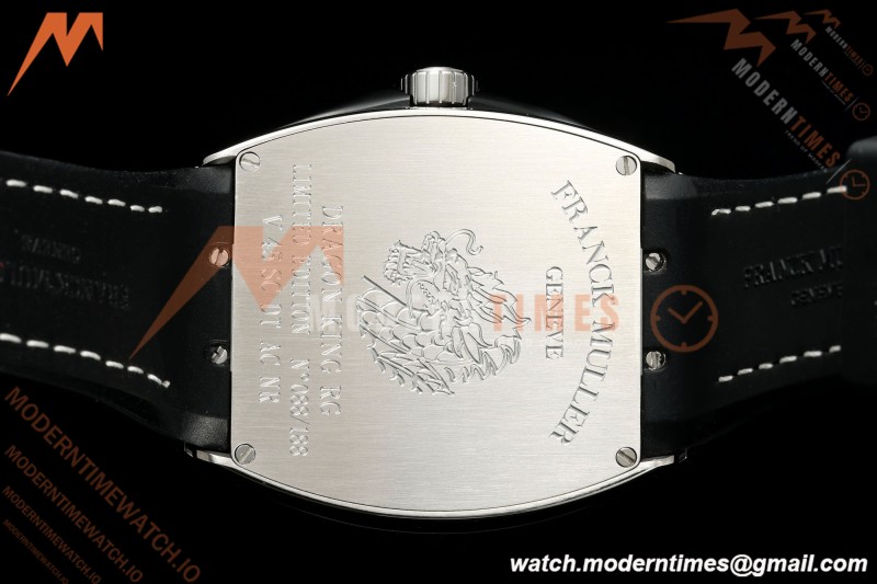 Franck Muller - Vanguard Yachting V45 Silver Dragon King Blk/Num Black Nylon Strap ABF A2824 | 프랭크 뮬러 - 뱅가드 요팅 V45 실버 드래곤 킹 블랙/넘버 블랙 나일론 스트랩 ABF A2824