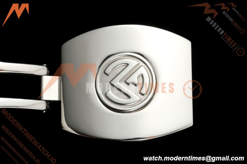 Franck Muller - Vanguard Yachting V45 Silver Dragon King Red/Num Red Leather Strap ABF A2824