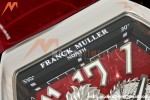 Franck Muller - Vanguard Yachting V45 Silver Dragon King Red/Num Red Leather Strap ABF A2824