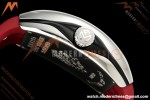 Franck Muller - Vanguard Yachting V45 Silver Dragon King Red/Num Red Leather Strap ABF A2824