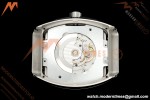 Franck Muller - Vanguard Yachting V45 Silver Dragon King Red/Num Red Leather Strap ABF A2824