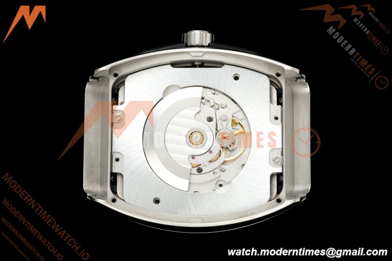 Franck Muller - Vanguard Yachting V45 Silver Dragon King Red/Num Red Leather Strap ABF A2824