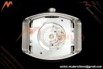 Franck Muller - Vanguard Yachting V45 Silver Dragon King Grn/Num Green Leather Strap ABF A2824