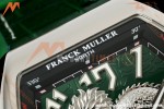 Franck Muller - Vanguard Yachting V45 Silver Dragon King Grn/Num Green Leather Strap ABF A2824