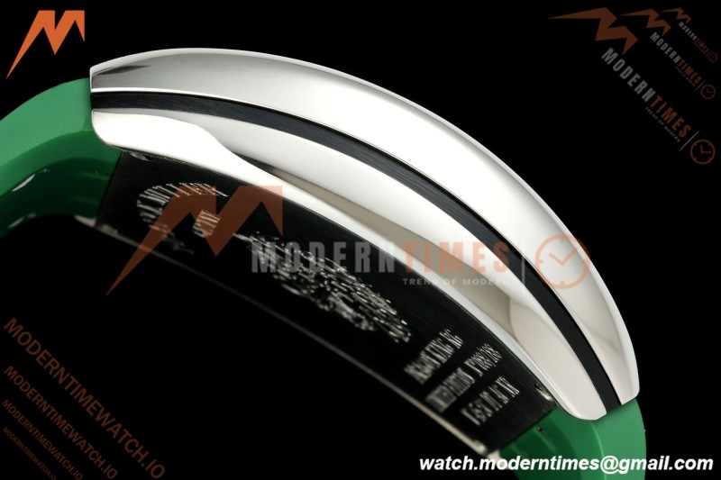 Franck Muller - Vanguard Yachting V45 Silver Dragon King Grn/Num Green Leather Strap ABF A2824