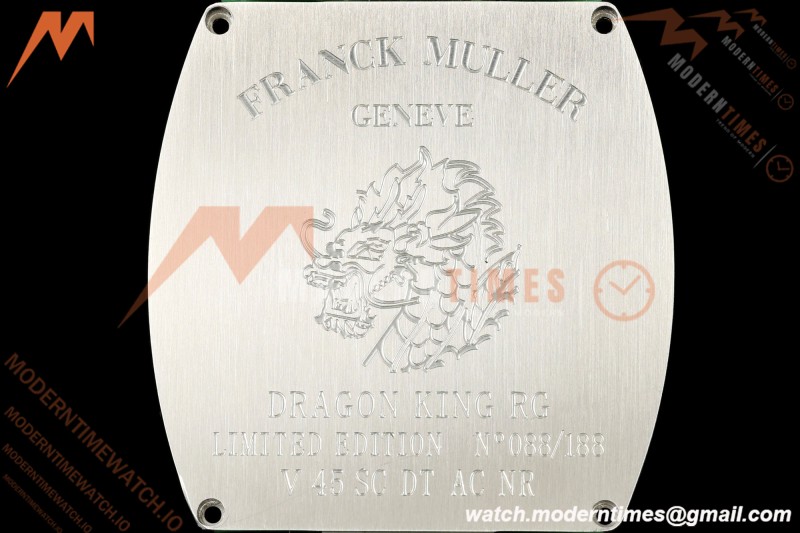 Franck Muller - Vanguard Yachting V45 Silver Dragon King Grn/Num Green Leather Strap ABF A2824