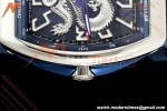 Franck Muller - Vanguard Yachting V45 Silver Dragon King Blu/Num Blue Leather Strap ABF A2824 | 프랭크 뮬러 - 뱅가드 요팅 V45 실버 드래곤 킹 블루/넘 블루 가죽 스트랩 ABF A2824