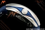 Franck Muller - Vanguard Yachting V45 Silver Dragon King Blu/Num Blue Leather Strap ABF A2824 | 프랭크 뮬러 - 뱅가드 요팅 V45 실버 드래곤 킹 블루/넘 블루 가죽 스트랩 ABF A2824