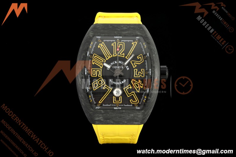 Franck Muller - Vanguard V45 Classic Carbon Orange Markers CAB/LE Black Dial ABF A2824