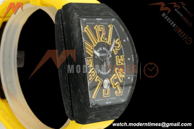 Franck Muller - Vanguard V45 Classic Carbon Orange Markers CAB/LE Black Dial ABF A2824