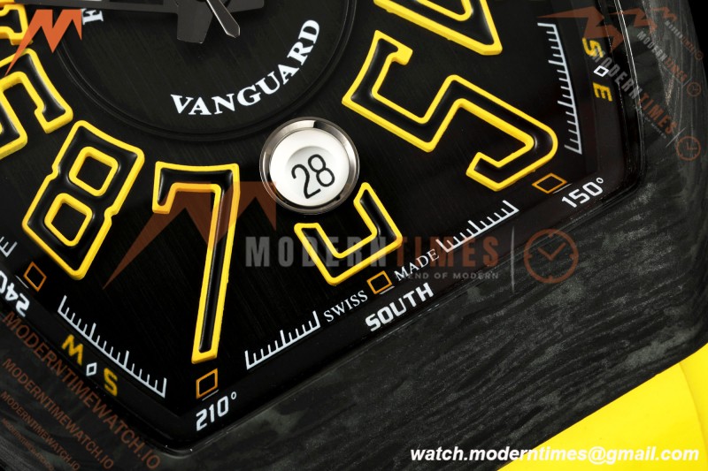 Franck Muller - Vanguard V45 Classic Carbon Orange Markers CAB/LE Black Dial ABF A2824