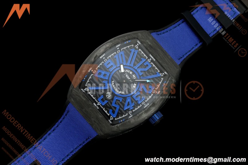 Franck Muller - Vanguard V45 Classic Carbon Blue Markers CAB/NY Black Dial ABF A2824