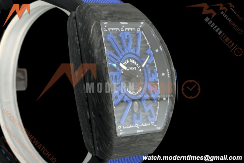 Franck Muller - Vanguard V45 Classic Carbon Blue Markers CAB/NY Black Dial ABF A2824