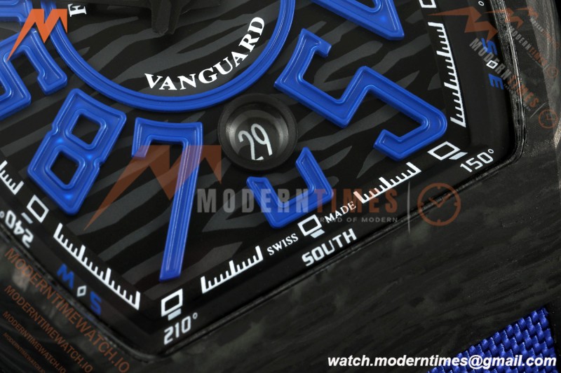 Franck Muller - Vanguard V45 Classic Carbon Blue Markers CAB/NY Black Dial ABF A2824