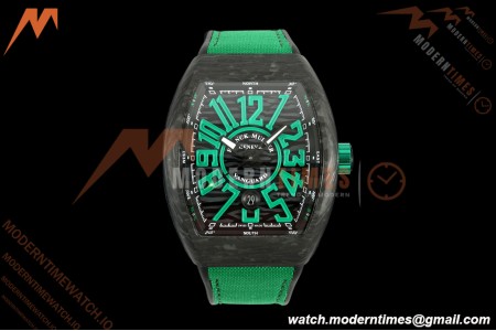 Franck Muller - Vanguard V45 Classic Carbon Green Markers CAB/NY Black Dial ABF A2824