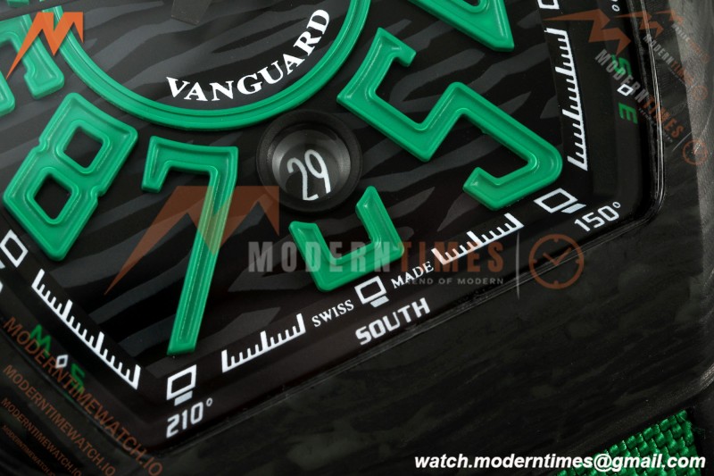 Franck Muller - Vanguard V45 Classic Carbon Green Markers CAB/NY Black Dial ABF A2824
