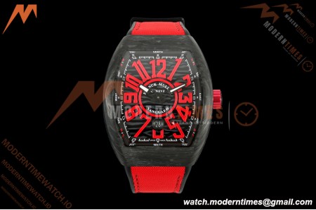 Franck Muller - Vanguard V45 Classic Carbon Red Markers CAB/NY Black Dial ABF A2824