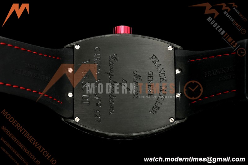 Franck Muller - Vanguard V45 Classic Carbon Red Markers CAB/NY Black Dial ABF A2824