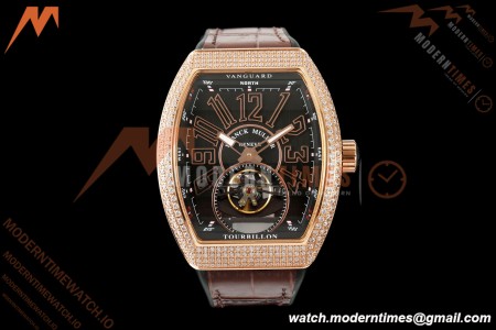 Franck Muller - Vanguard Men's Collection V45 Dia RG/LE Black Dial ABF A23J