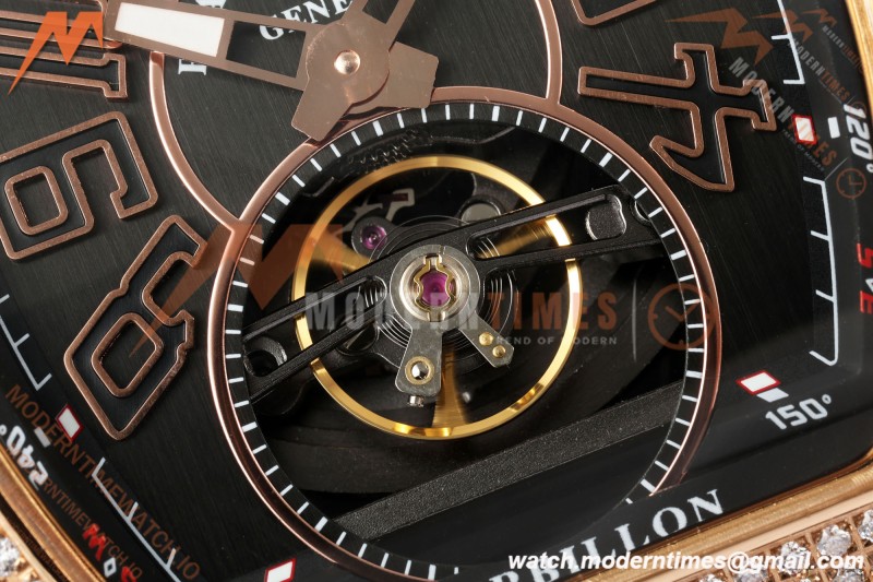 Franck Muller - Vanguard Men's Collection V45 Dia RG/LE Black Dial ABF A23J