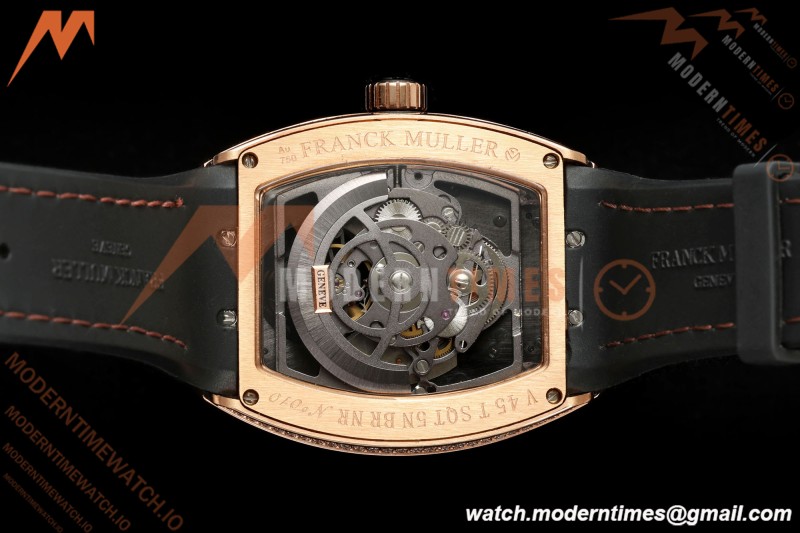 Franck Muller - Vanguard Men's Collection V45 Dia RG/LE Black Dial ABF A23J