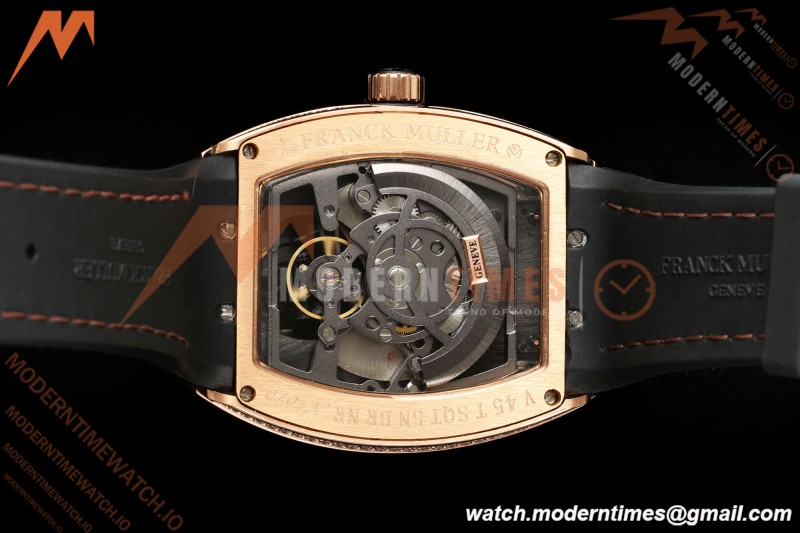 Franck Muller - Vanguard Men's Collection V45 Dia RG/LE Black Dial ABF A23J