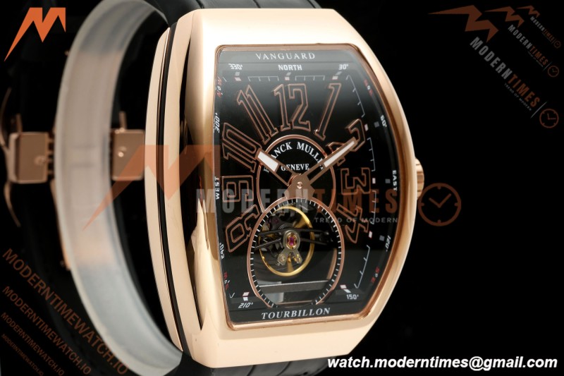 Franck Muller - Vanguard Men's Collection V45 RG/LE Black Dial ABF A23J