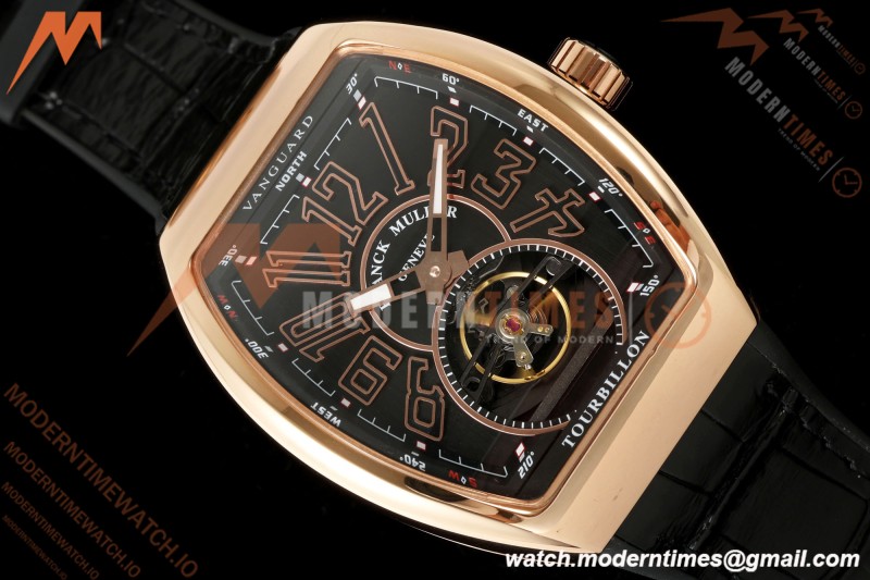 Franck Muller - Vanguard Men's Collection V45 RG/LE Black Dial ABF A23J