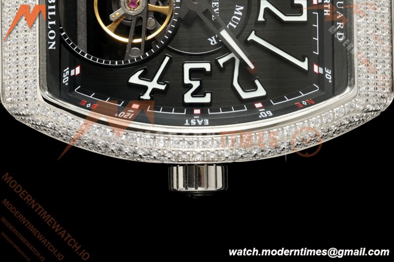 Franck Muller - Vanguard Men's Collection V45 Dia SS/LE Black Dial ABF A23J