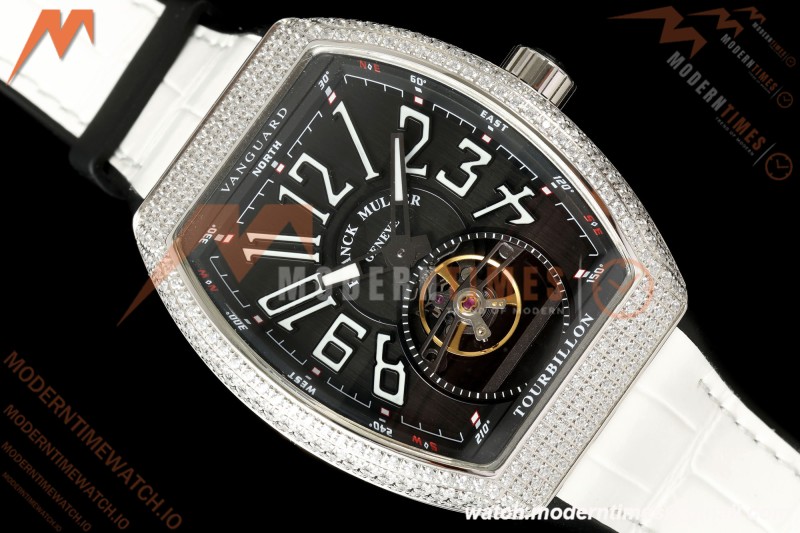 Franck Muller - Vanguard Men's Collection V45 Dia SS/LE Black Dial ABF A23J