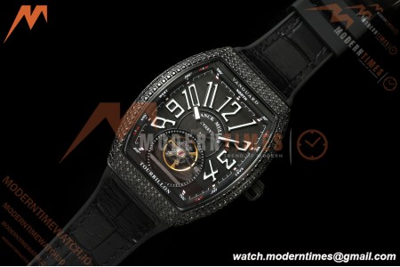 Franck Muller - Vanguard Men's Collection V45 Dia PVD/LE Black Dial ABF A23J
