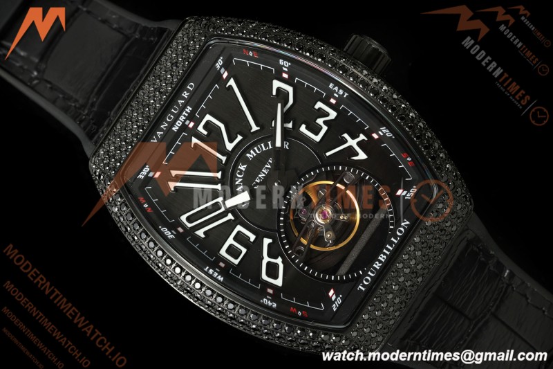 Franck Muller - Vanguard Men's Collection V45 Dia PVD/LE Black Dial ABF A23J