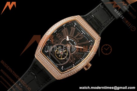 Franck Muller - Vanguard Men's Collection V45 Dia RG/Blk LE Black Dial ABF A23J