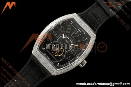 Franck Muller - Vanguard Men's Collection V45 Dia SS/Blk LE Black Dial ABF A23J