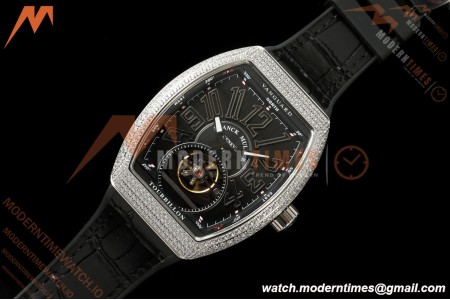 Franck Muller - Vanguard Men's Collection V45 Dia SS/Blk LE Black Dial ABF A23J