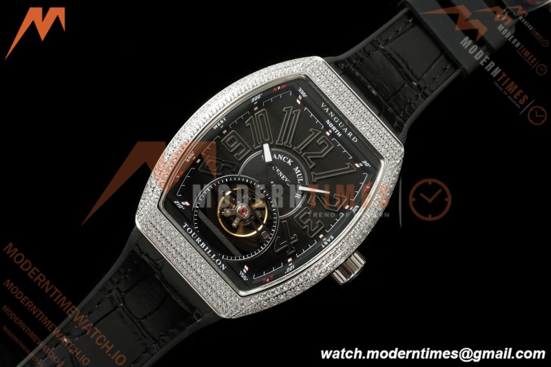 Franck Muller - Vanguard Men's Collection V45 Dia SS/Blk LE Black Dial ABF A23J
