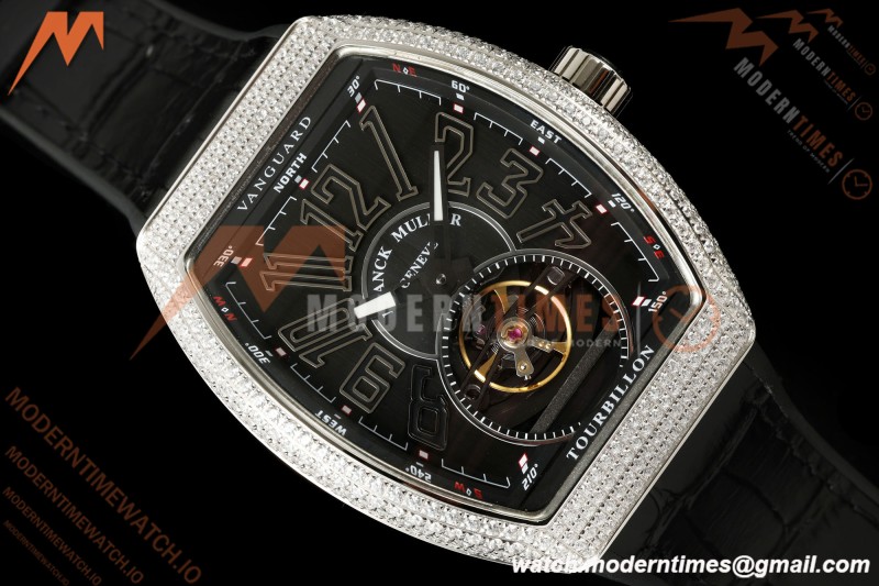 Franck Muller - Vanguard Men's Collection V45 Dia SS/Blk LE Black Dial ABF A23J