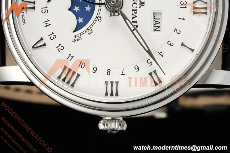 Blancpain - Villeret Moonphase 6654 40mm Complete Calendar SS/LE White APSF A6654 | 블랑팡 - 빌레레 문페이즈 6654 40mm 컴플리트 캘린더 SS/LE 화이트 APSF A6654