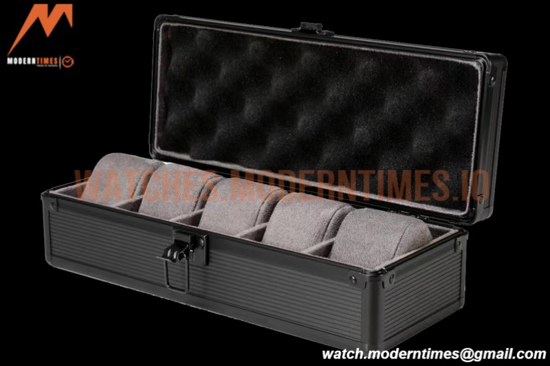 Portable Watch Boxes Light Weight  Aluminium Alloy Watch Case 3 Slots