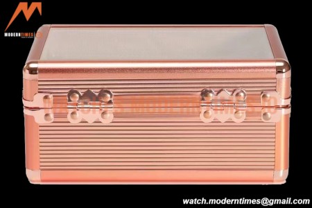 Portable Watch Boxes Light Weight  Aluminium Alloy Watch Case 5 Slots