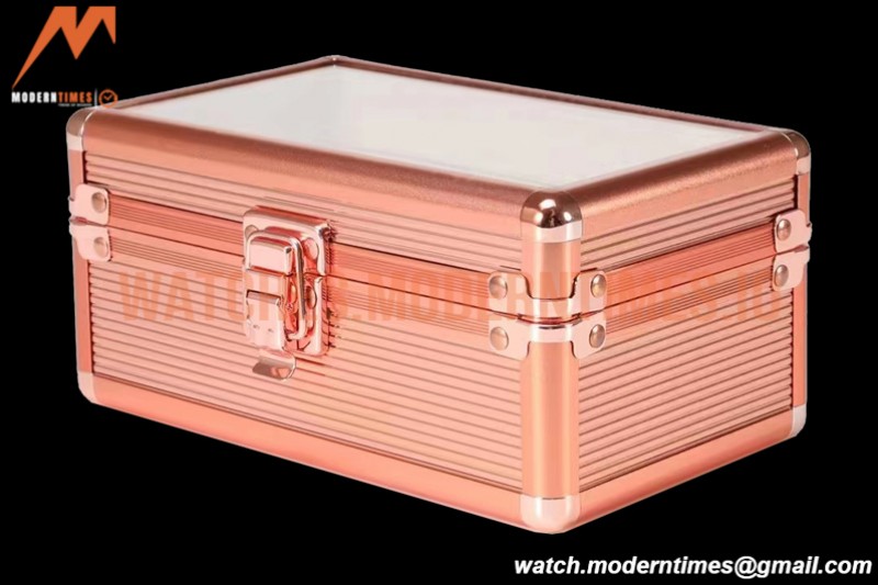 Portable Watch Boxes Light Weight  Aluminium Alloy Watch Case 3 Slots