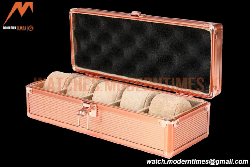 Portable Watch Boxes Light Weight  Aluminium Alloy Watch Case 3 Slots