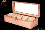 Portable Watch Boxes Light Weight  Aluminium Alloy Watch Case 3 Slots