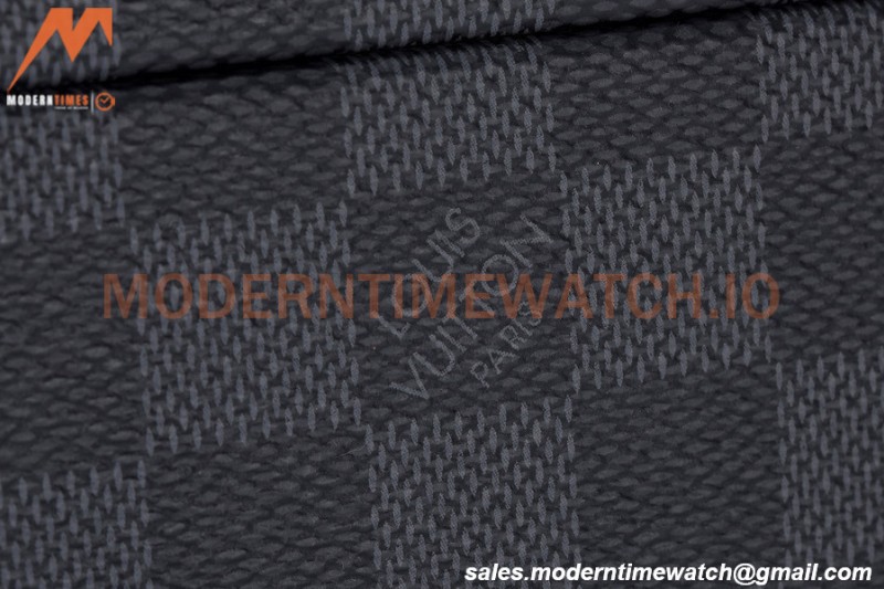 Louis Vuitton Damier Graphite Watch Case Leather Coffer 8 Position Trunk N48226